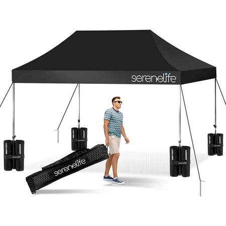 SERENELIFE Pop Up 10'x15' Canopy Tent, FoldableCollapsible Sun Shade With Portable Carry Bag And 4 Sand Bags SR01-CANOPY